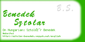 benedek sztolar business card